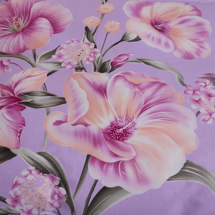 91家纺网 家纺一手货源 找家纺 雲归梦家纺2019新款13372全棉活性大版四件套 花开漫舞