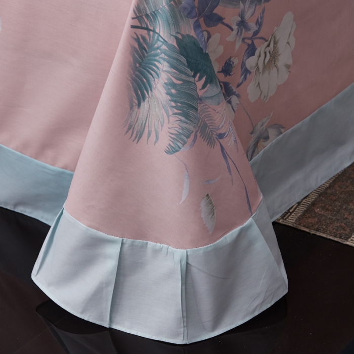 91家纺网 家纺一手货源 找家纺 雲归梦家纺 2019新款13372全棉活性大版四件套 花满庭