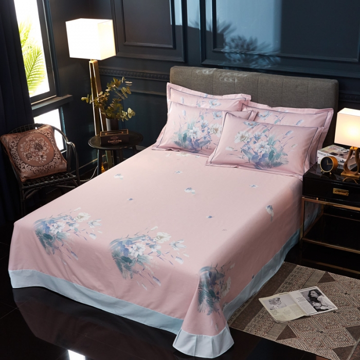 91家纺网 家纺一手货源 找家纺 雲归梦家纺 2019新款13372全棉活性大版四件套 花满庭