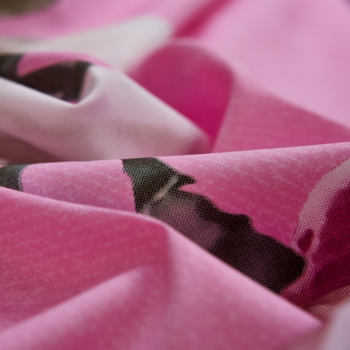 91家纺网 家纺一手货源 找家纺 雲归梦家纺 2019新款13372全棉活性大版四件套 花意粉