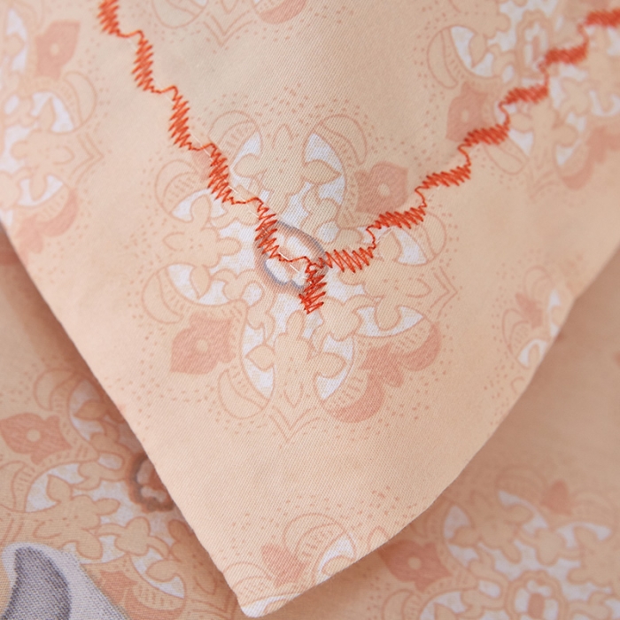 91家纺网 家纺一手货源 找家纺 雲归梦家纺 2019新款13372全棉活性大版四件套 花语