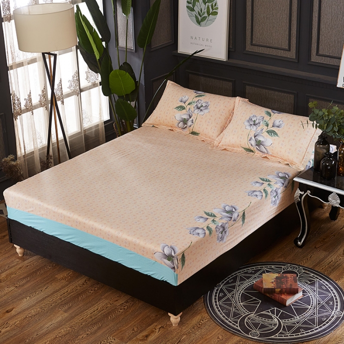 91家纺网 家纺一手货源 找家纺 雲归梦家纺 2019新款13372全棉活性大版四件套 花语