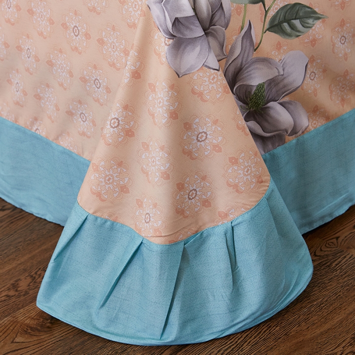 91家纺网 家纺一手货源 找家纺 雲归梦家纺 2019新款13372全棉活性大版四件套 花语