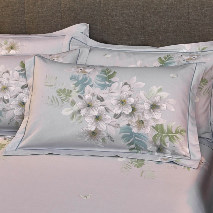 91家纺网 家纺一手货源 找家纺 雲归梦家纺 2019新款13372全棉活性大版四件套 花月吟