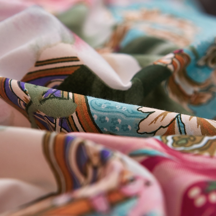 91家纺网 家纺一手货源 找家纺 雲归梦家纺2019新款13372全棉活性大版四件套静若繁花兰