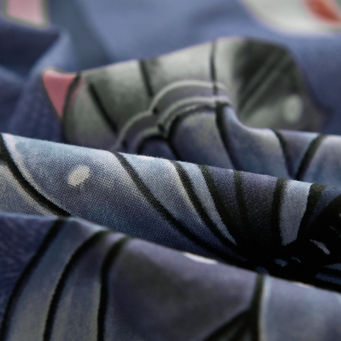 91家纺网 家纺一手货源 找家纺 雲归梦家纺 2019新款13372全棉活性大版四件套 恋蝶