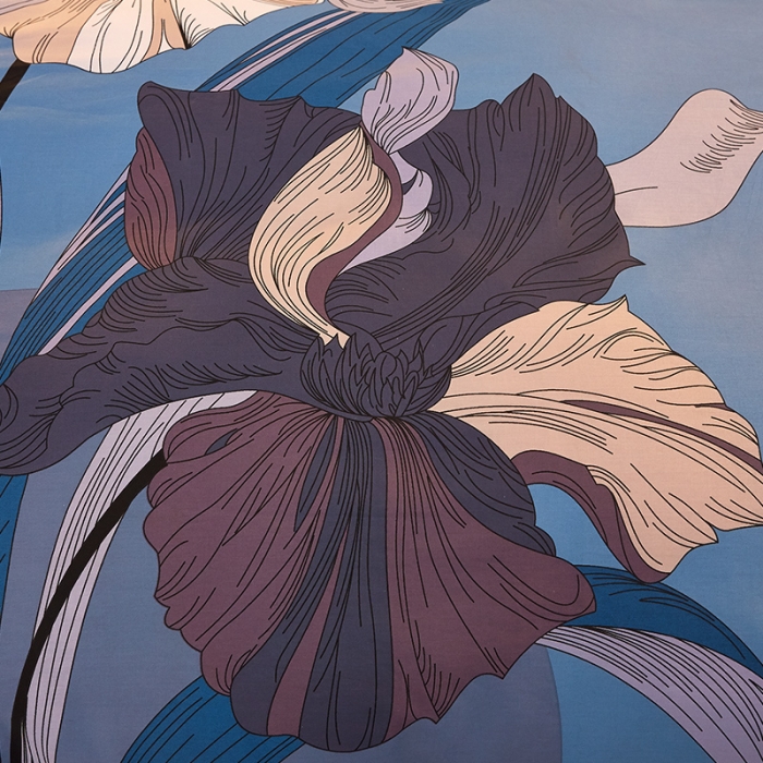 91家纺网 家纺一手货源 找家纺 雲归梦家纺 2019新款13372全棉活性大版四件套 龙舌兰