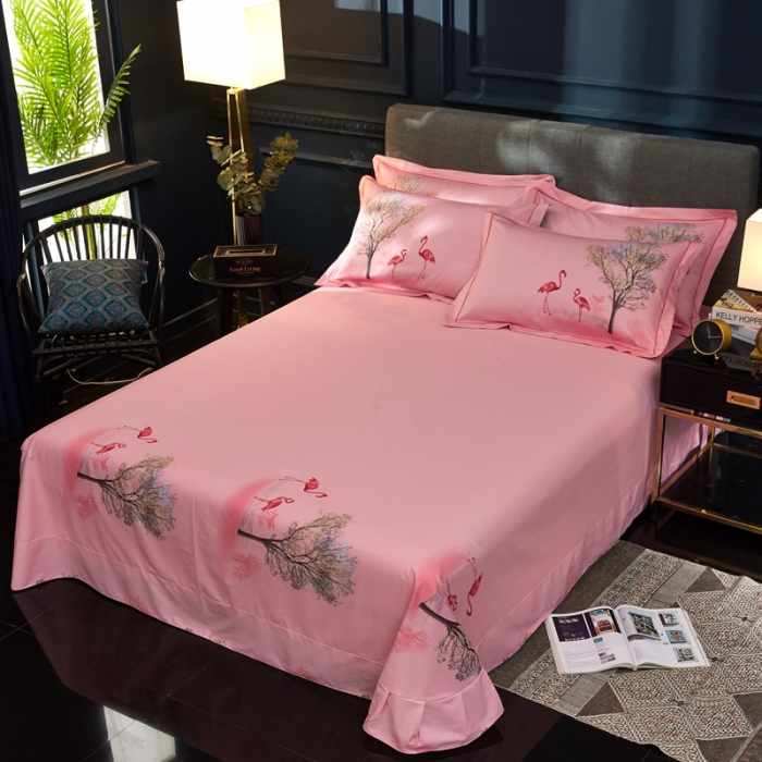 91家纺网 家纺一手货源 找家纺 雲归梦家纺2019新款13372全棉活性大版四件套罗拉之翼兰