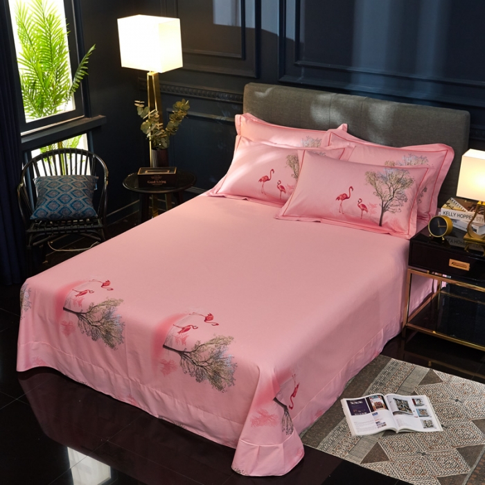 91家纺网 家纺一手货源 找家纺 雲归梦家纺2019新款13372全棉活性大版四件套罗拉之翼紫