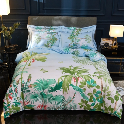 雲归梦家纺2019新款13372全棉活性大版四件套 南海风情