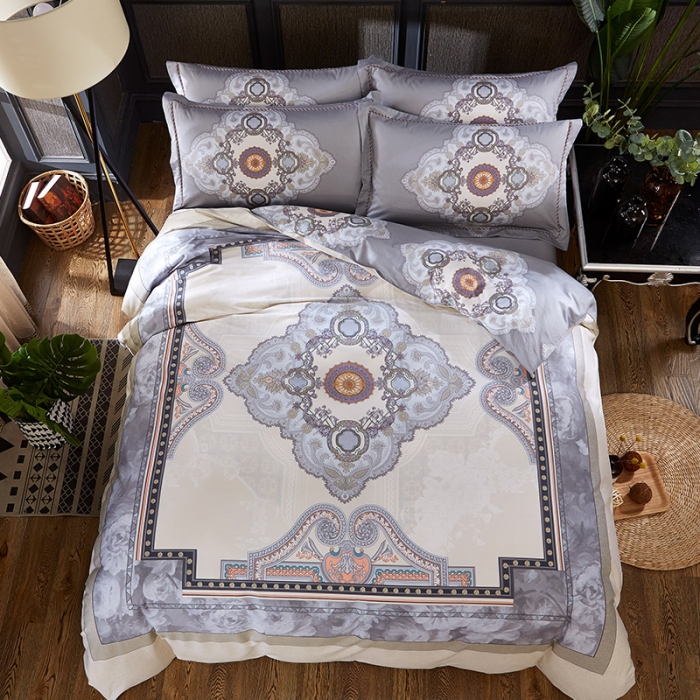 91家纺网 家纺一手货源 找家纺 雲归梦家纺 2019新款13372全棉活性大版四件套 如梦令