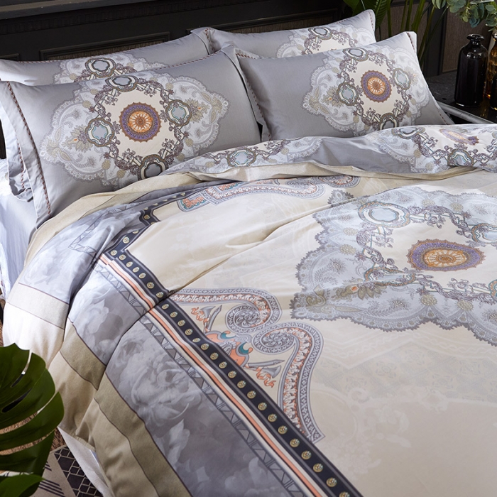 91家纺网 家纺一手货源 找家纺 雲归梦家纺 2019新款13372全棉活性大版四件套 如梦令