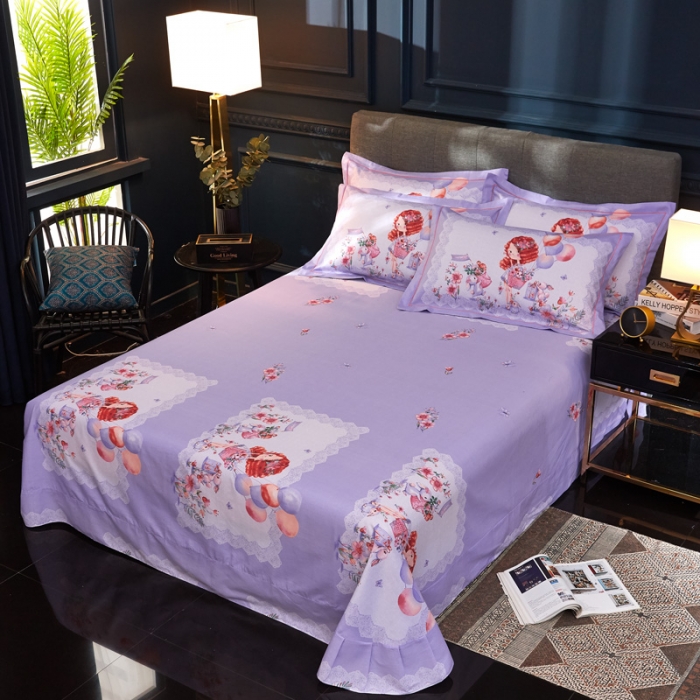 91家纺网 家纺一手货源 找家纺 雲归梦家纺2019新款13372全棉活性大版四件套 甜心宝贝