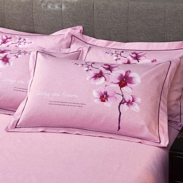 91家纺网 家纺一手货源 找家纺 雲归梦家纺 2019新款13372全棉活性大版四件套 秀丽