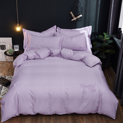 91家纺网 家纺一手货源 找家纺 （总）雲归梦 北欧简约全棉绣花四件套