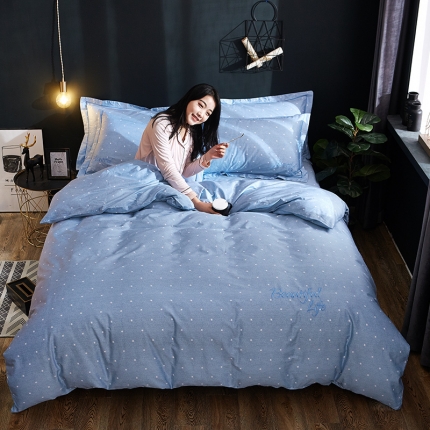 91家纺网 家纺一手货源 找家纺 （总）雲归梦 北欧简约全棉绣花四件套