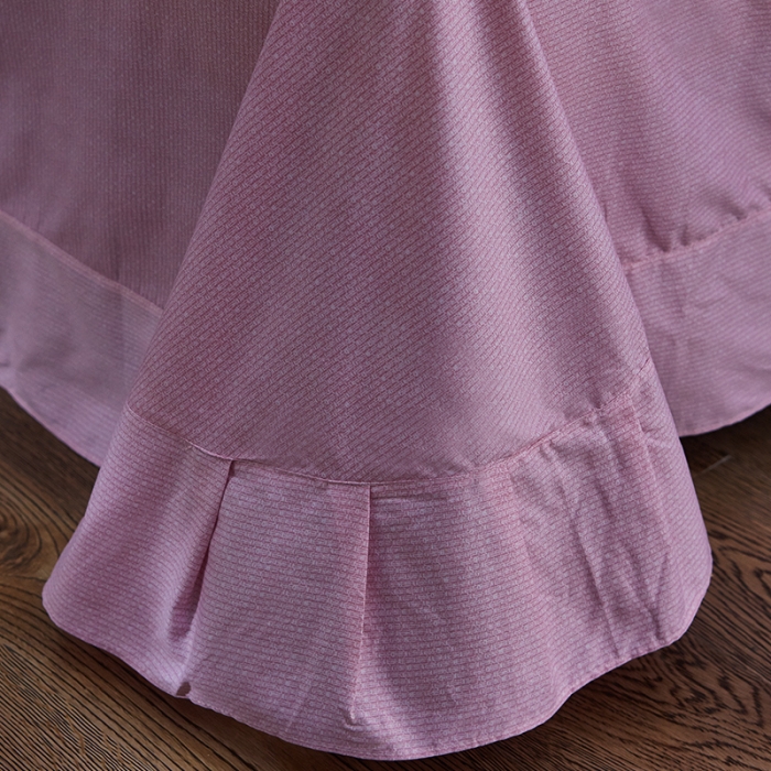 91家纺网 家纺一手货源 找家纺 雲归梦 北欧简约全棉绣花四件套 圣托里尼-粉紫