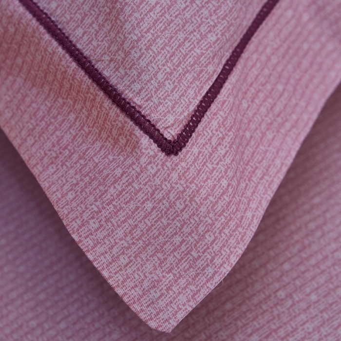 91家纺网 家纺一手货源 找家纺 雲归梦 北欧简约全棉绣花四件套 圣托里尼-粉紫