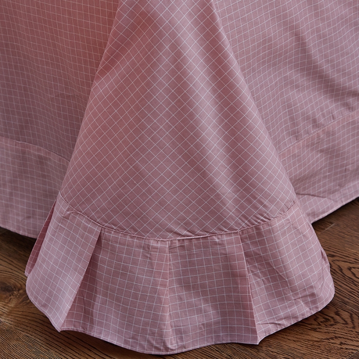 91家纺网 家纺一手货源 找家纺 雲归梦 北欧简约全棉绣花四件套 圣托里尼-格粉