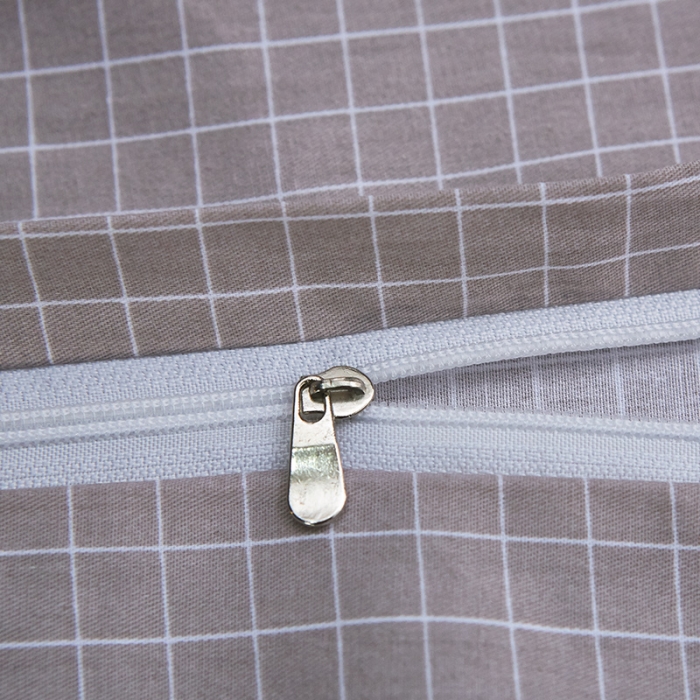 91家纺网 家纺一手货源 找家纺 雲归梦 北欧简约全棉绣花四件套 圣托里尼-格灰