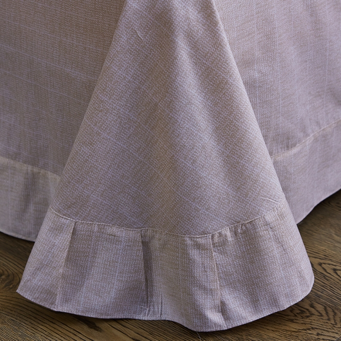 91家纺网 家纺一手货源 找家纺 雲归梦 北欧简约全棉绣花四件套 圣托里尼-浅米黄