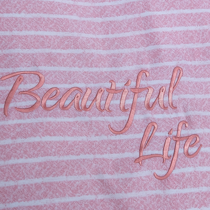 91家纺网 家纺一手货源 找家纺 雲归梦 北欧简约全棉绣花四件套 圣托里尼-粉玉