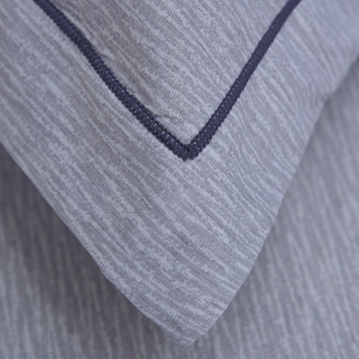 91家纺网 家纺一手货源 找家纺 雲归梦 北欧简约全棉绣花四件套 圣托里尼-米灰