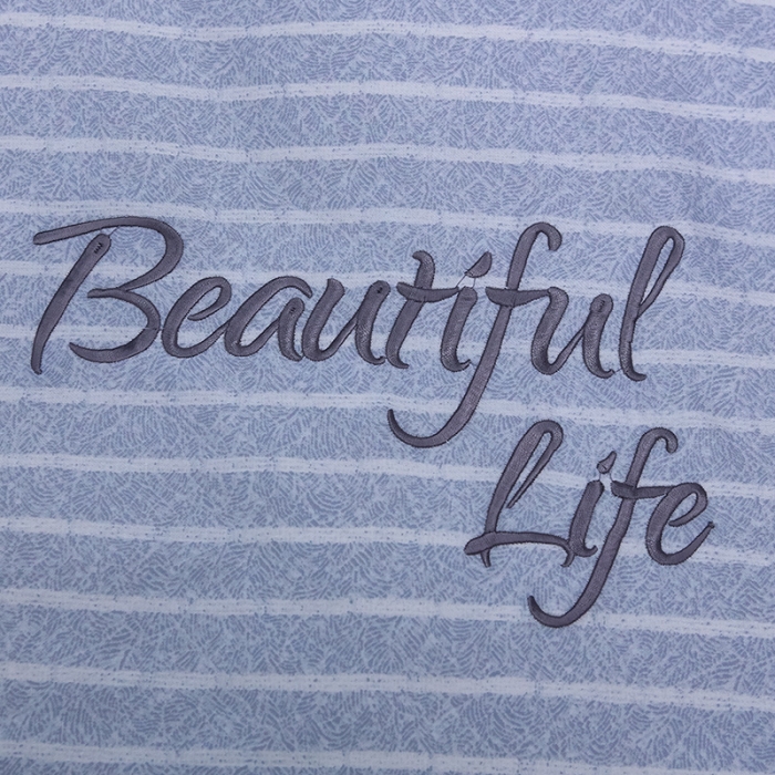 91家纺网 家纺一手货源 找家纺 雲归梦 北欧简约全棉绣花四件套 圣托里尼-青蓝