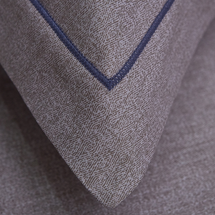 91家纺网 家纺一手货源 找家纺 雲归梦 北欧简约全棉绣花四件套 圣托里尼-深灰