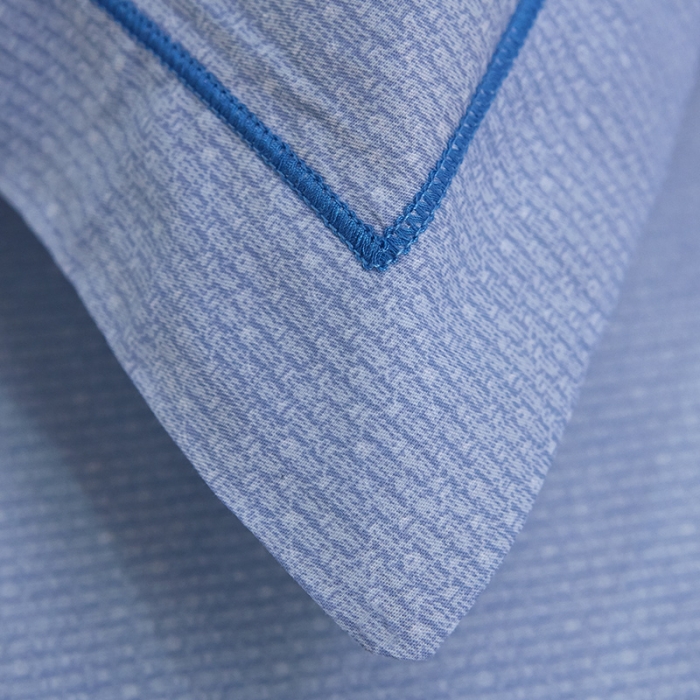 91家纺网 家纺一手货源 找家纺 雲归梦 北欧简约全棉绣花四件套 圣托里尼-水蓝