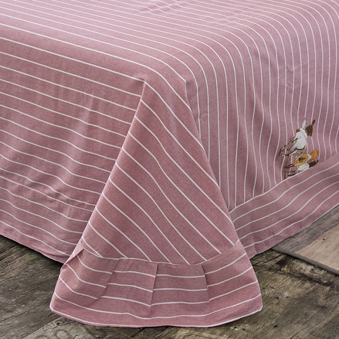 91家纺网 家纺一手货源 找家纺 雲归梦 2019新款多规格全棉加厚生态磨毛四件套 布雷西亚-粉