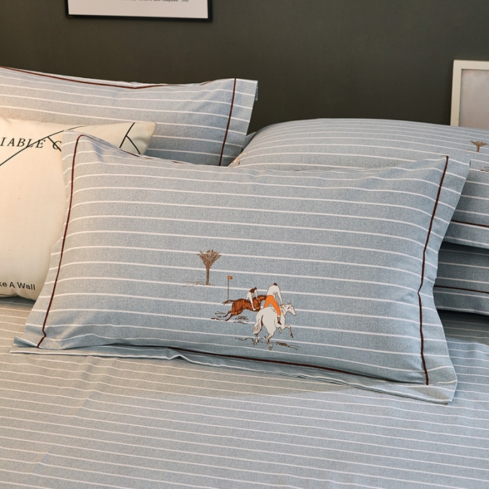 91家纺网 家纺一手货源 找家纺 雲归梦 2019新款多规格全棉加厚生态磨毛四件套 布雷西亚-灰