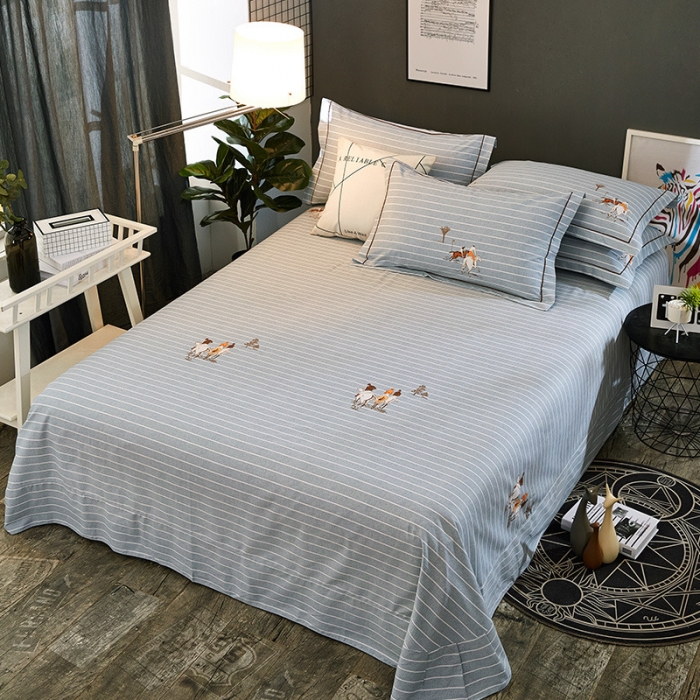 91家纺网 家纺一手货源 找家纺 雲归梦 2019新款多规格全棉加厚生态磨毛四件套 布雷西亚-灰