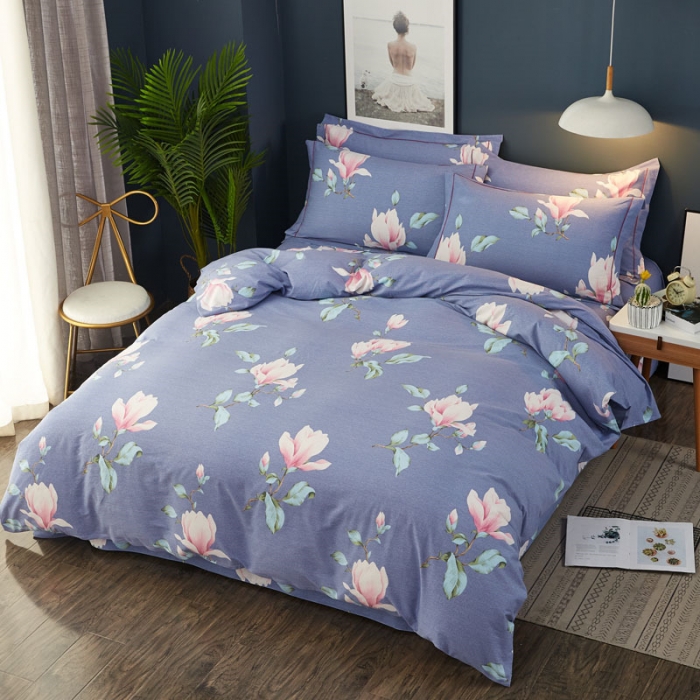 91家纺网 家纺一手货源 找家纺 雲归梦 2019新款多规格全棉加厚生态磨毛四件套 春日妮彩