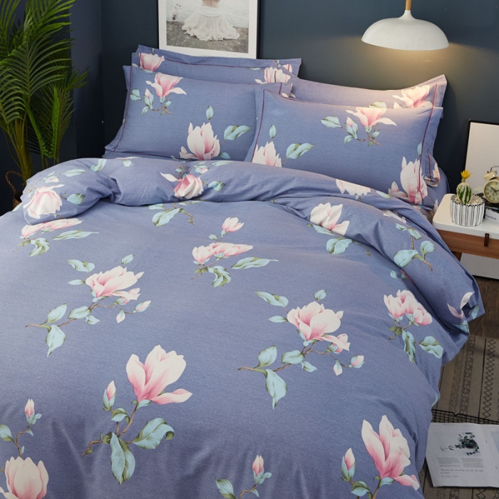 91家纺网 家纺一手货源 找家纺 雲归梦 2019新款多规格全棉加厚生态磨毛四件套 春日妮彩