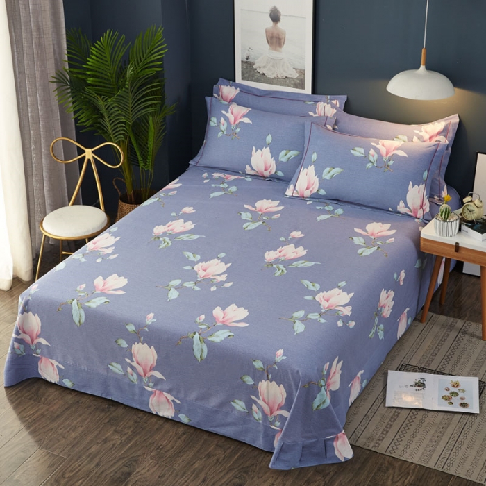 91家纺网 家纺一手货源 找家纺 雲归梦 2019新款多规格全棉加厚生态磨毛四件套 春日妮彩