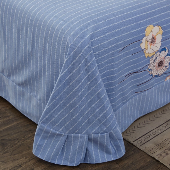 91家纺网 家纺一手货源 找家纺 雲归梦 2019新款多规格全棉加厚生态磨毛四件套 花半里