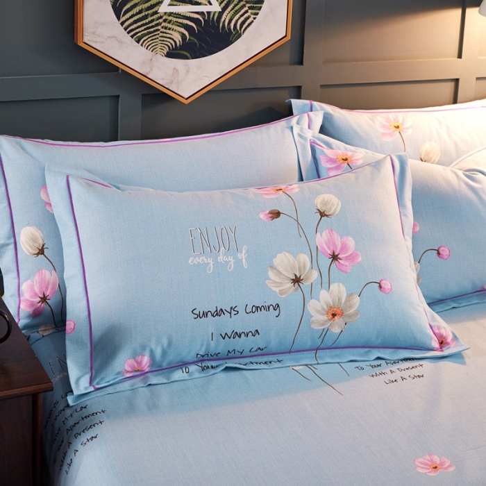 91家纺网 家纺一手货源 找家纺 雲归梦 2019新款多规格全棉加厚生态磨毛四件套 乐享生活-兰