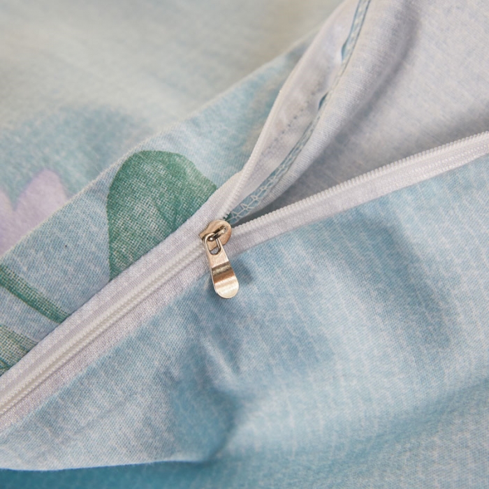 91家纺网 家纺一手货源 找家纺 雲归梦 2019新款多规格全棉加厚生态磨毛四件套 梦幻花语-绿