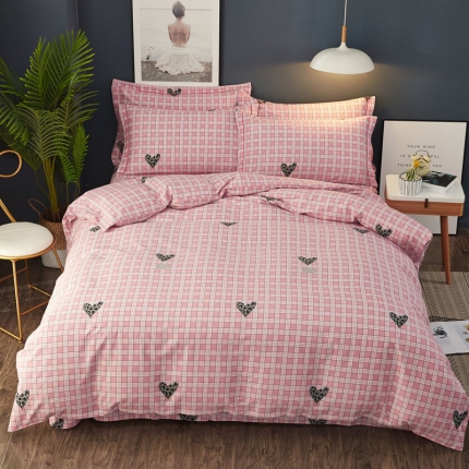 雲归梦 2019新款多规格全棉加厚生态磨毛四件套 米兰风情-粉