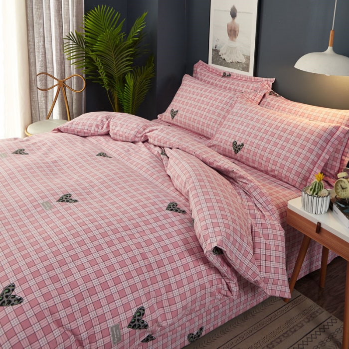 91家纺网 家纺一手货源 找家纺 雲归梦 2019新款多规格全棉加厚生态磨毛四件套 米兰风情-粉