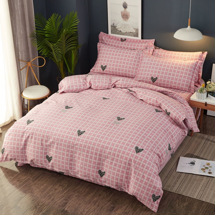 91家纺网 家纺一手货源 找家纺 雲归梦 2019新款多规格全棉加厚生态磨毛四件套 米兰风情-粉