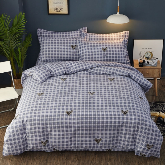 91家纺网 家纺一手货源 找家纺 雲归梦 2019新款多规格全棉加厚生态磨毛四件套米兰风情-灰