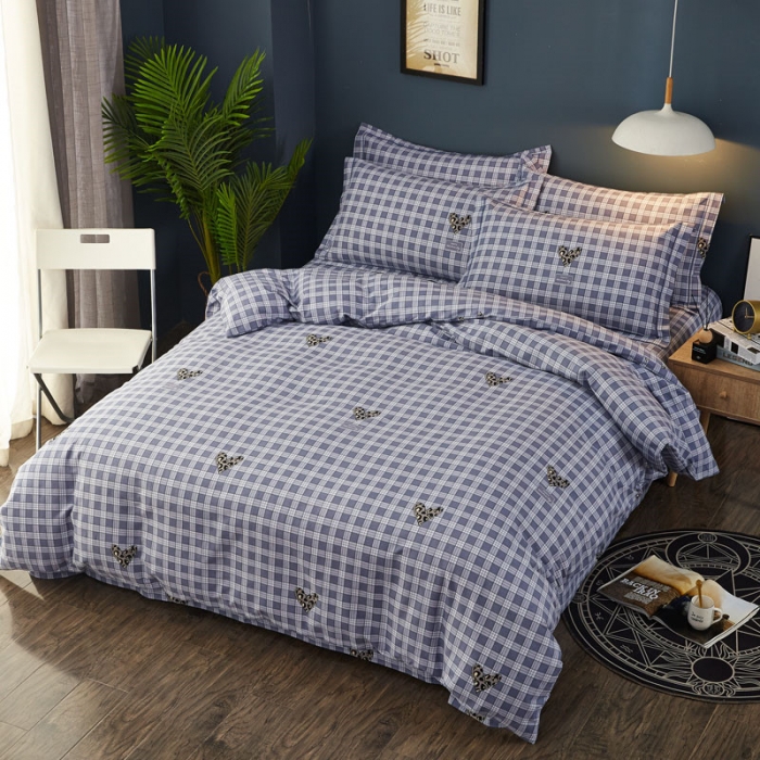 91家纺网 家纺一手货源 找家纺 雲归梦 2019新款多规格全棉加厚生态磨毛四件套米兰风情-灰