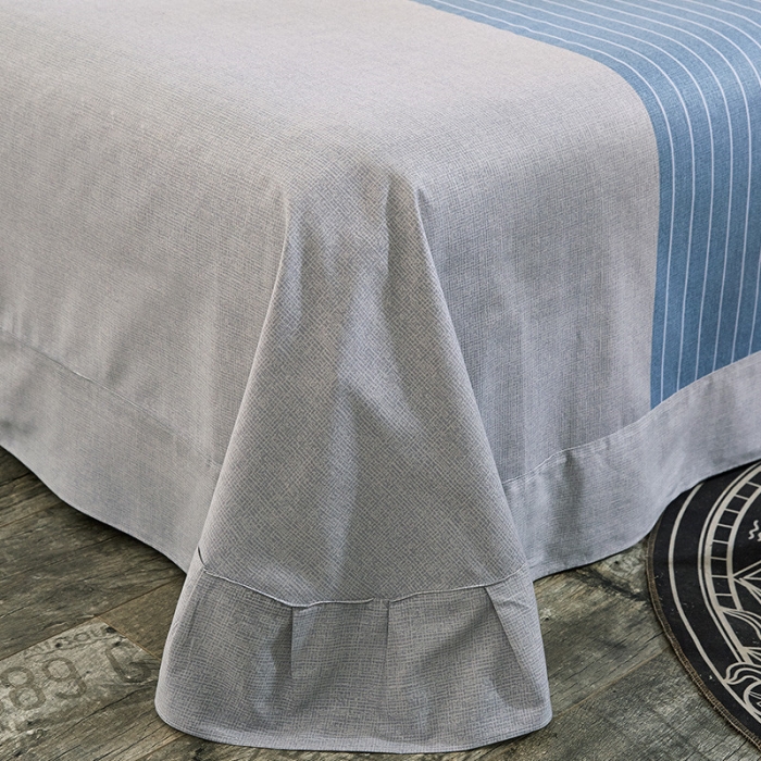 91家纺网 家纺一手货源 找家纺 雲归梦 2019新款多规格全棉加厚生态磨毛四件套 摩登城市-蓝