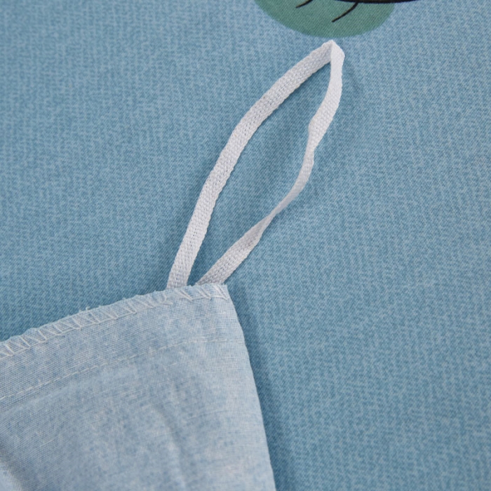 91家纺网 家纺一手货源 找家纺 雲归梦 2019新款多规格全棉加厚生态磨毛四件套千叶寻梦-蓝