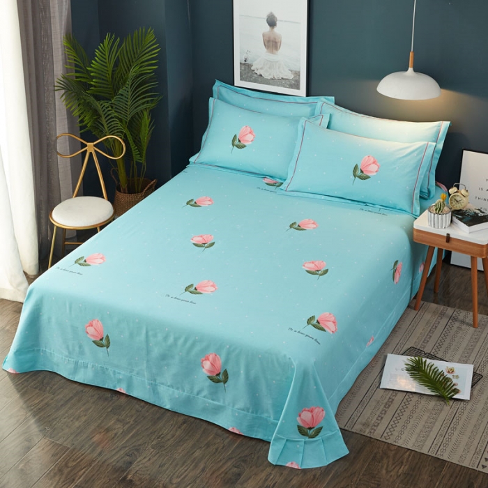 91家纺网 家纺一手货源 找家纺 雲归梦 2019新款多规格全棉加厚生态磨毛四件套 沁园花香