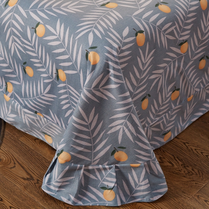 91家纺网 家纺一手货源 找家纺 雲归梦 2019新款多规格全棉加厚生态磨毛四件套 水果达人-灰