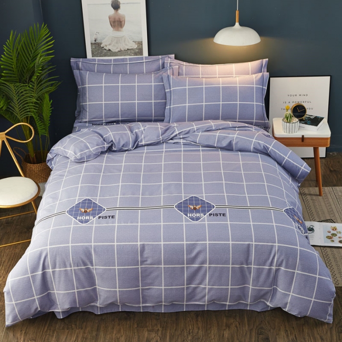 91家纺网 家纺一手货源 找家纺 雲归梦 2019新款多规格全棉加厚生态磨毛四件套素简主义-兰