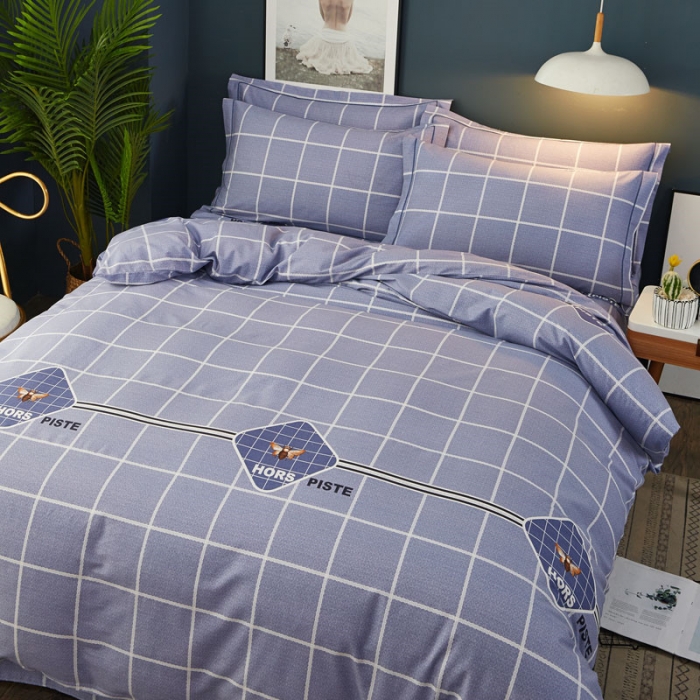 91家纺网 家纺一手货源 找家纺 雲归梦 2019新款多规格全棉加厚生态磨毛四件套素简主义-兰